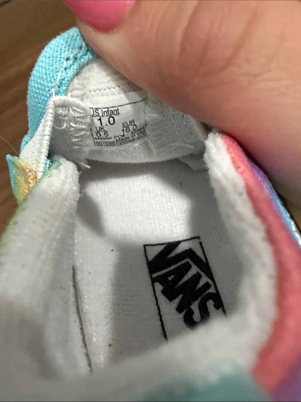 Vans Rainbow Gradient Slip-On Baby Shoes - Blue Trim